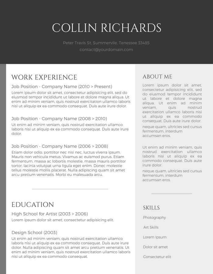 Free Resume Downloads Jobbery.in