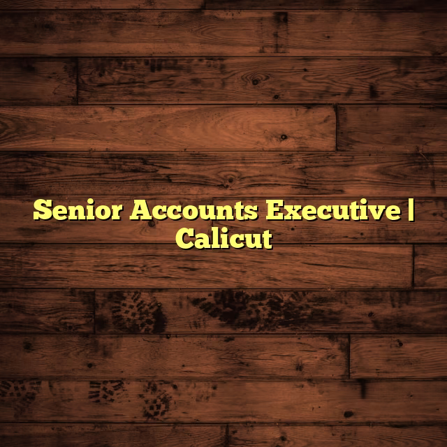 Senior Accounts Executive | Calicut