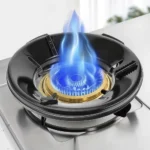 Add2Cart Stand for Black Gas Saver Burner Chula Support with 4 Legs – Indian Gas Support, Fire and Windproof Jali Ring 0.7mm Metal – Black (1)