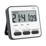 AERYS Digital Kitchen Timer & Stopwatch – Large Digit Countdown, Loud Alarm with Back Stand Ideal for Cooking, Baking, Stop Watch Timer for Study Table Accessories for Students (Black)