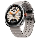 Fire-Boltt Axiom Round Smart Watch 1.43″ Super AMOLED Display with Always‑On Mode, Bluetooth Calling, Rotating Crown, SPO₂ & Heart Rate Monitor, IP67 Waterproof Silicone Smartwatch for Men – White