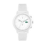 Lacoste Lacoste.12.12 Chrono Qtz Fashion Chrono White Round Dial Men’s Watch|White Silicone Material|Multi Color Band – 2011246