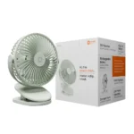 Orient Electric Orbis Rechargeable Personal Fan | 360° Rotation | 1800 mAh Battery | 4 Speed Modes with Timer | Quiet Operation | USB Type-C Charging | Clip-On Mini Fan | Matcha Green