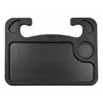 Steering Wheel Tray for Car, Portable Food Tray & Laptop Mount Table for Driver, Hook-On Car Desk Fits Most Steering Wheels, Black, Medium, for Eating, Writing & Work While Parked