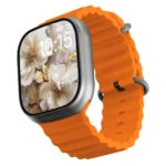 Vaku Luxos® Premium Bluetooth Calling Smartwatch with 1.99\’ HD Screen, Heart Rate & ECG Monitor, Sleep Tracker, 10+ Sports Modes, Unlimited Watch Faces, Smart Notifications, Silicone Strap – Orange