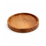 Wooden Tea Coaster | Handmade Babul Wood Coaster for Dining Table, Holding Tea Coffee Mugs & Glasses | Eco-Friendly Indian Handicraft Home & Gift Item Pack of 1