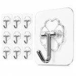 10 Pcs Self Adhesive Wall Hooks for Hanging, Heavy Duty Sticky Hooks for Wall, No Drill Wall Hanging Hooks for Home, Kitchen, Bathroom & Office, Hooks for Wall Heavy Items
