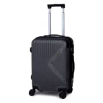 ACEPACK Brampton 56 cms Dark Grey Hard Sided Cabin Size Luggage Trolley Bag for Travel Suitcase with 8 Spinner Wheels for Men and Women,
