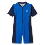 Amazon Brand: Symactive – One Piece Swimming Costume for Girls – 12 to 13 Years – Royal Blue & Navy Blue