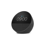 Amazon Echo Spot, smart alarm clock with Alexa+, vibrant sound, bluetooth, Black