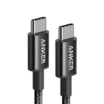 Anker USB C to USB C Cable Fast Charging 3.0 cable (3ft/0.9m), High Durability Type C Braided Charging Cable Compatible with All Android Devices and More