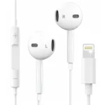Ankoda Wired Original Stereo Earphones with Built-in Microphone Compatible with iPhone 7/8/X/XS/XR/11/12/13/14 Series, Sound, Noise Isolating in-Ear Headphones, White