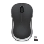 Ant FKAPU03 Wireless Mouse 2.4GHz with USB Nano Receiver | 1000 DPI Optical Sensor | 3 Buttons | Plug & Play | Ergonomic Ambidextrous Design | Laptop & PC Compatible | Black Silver
