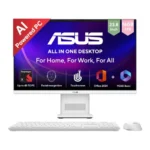ASUS AiO VM441 (2026),Copilot+PC,Snapdragon X,16GB/1TB,FHD,Touch Screen,23.8″(60.45cm),Win 11,M365 Basic(1Y),Office 24,White,5.47 kg,VM441QA-TWAP001WS,Wireless Keyboard & Mouse,AI PC with 45 Tops