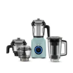Atomberg Zenova Fresh Juicer Mixer Grinder For Kitchen | Smart BLDC Motor | Grinds Like 1000 Watt | Coarse Mode for Silbatta Texture | 4 Jar With Chopper | Coconut Milk Maker | Hands-Free | Misty Teal