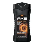 Axe Dark Temptation 3 In 1 Body, Face & Hair Wash for Men, Long-Lasting Refreshing Dark Chocolate Fragrance for Up To 12hrs, Natural Origin Ingredients, Removes Odor & Bacteria, No Parabens, Dermatologically Tested, 400ml