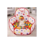 BabyGo Kids Dotted Activity Basketball Ball Pool for Kids, Play Tent House for 2+ Year Old Girls and Boys, Ball Pit for Kid, Spacious, Lightweight, Portable & Easy to Set Up (30 Balls)