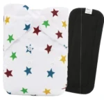 Babymoon Washable & Reusable Cloth Diaper Pocket with Grey Insert Pack of 2