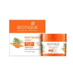 Biotique Bio Carrot Face Cream | SPF 40 UVA/UVB Sunscreen | Prevents Ageing and Soothes Dry Skin| 100% Botanical Extracts | Suitable for All Skin Types | 50ml