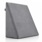 CareFoam Memory Foam Wedge Pillow for Bed | 2 Years Warranty | Orthopedic Bed Wedge Cushion for Back Support, Acid Reflux, GERD, Snoring & Leg Elevation|18 x 18 x 10 Inch|Grey Velvet