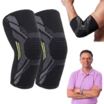 Careforce Elbow Support For Men & Women, Compression Elbow Sleeve, Elbow Brace for men, Ideal For Gym, Weightlifting, Badminton, Cricket, Tennis, Training & Injury Prevention – Black – S (Pair)
