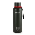 CELLO Duro Kent Stainless Steel Hot and Cold Water Bottle 750 ml Military Green | ISI Certified Spillproof Leakproof Double Wall Vacuum Insulated Thermos Flask Water Bottle for Home Office Gym Travel