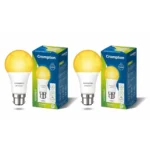 Crompton Dyna Ray LED Bulb | 12W | Warm White | B22 Base | 180 Degree Coverage | 4kV Surge Protection | 440V High Voltage Protection | Pack of 2