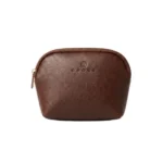 Cross Leal Pouch | Premium Brown Textured Accessory Case & Coin Purse
