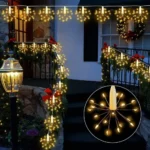 Desidiya 12 Glowing Starburst LED String Lights – 10ft USB Powered Warm White Fairy Lights for Diwali, Christmas, Weddings, Parties, Home, Patio & Garden Decor