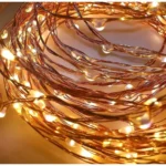 DesiDiya Copper Fairy String Lights with USB Powered Led Light for Decoration (10 Meters, Pack of 1,Corded electric)