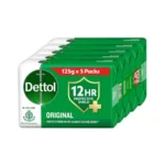 Dettol Original Germ Protection Bathing Soap Bar (625gm) | Kills 99.99% germs, 125gm , Pack of 5