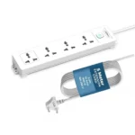 EMBOX Extension Board 5 Meter Cable with Switches | 2000 W Extension Cord 4 Universal Sockets | Spike Guard, LED Indicator