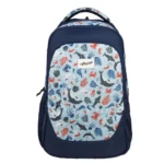 F Gear Panya Navy Ocean Odes 21L School Backpack|Three Spacious Compartment with Water bottle holder|Lightweight and durable|Comfortable to Carry|Stylish Backpack