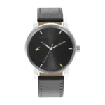 Fastrack Stunners Quartz Analog Black Dial Grey Leather Strap Watch for Guys – NS3278SL01