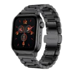 Fire-Boltt Rise Smart Watch 1.85inch with Bluetooth Calling, AI Voice Assistant, Rotating Crown, SpO2 & Heart Rate Monitor, 123 Sports Modes, IP67 Waterproof Metal Smartwatch for Men & Women – Black
