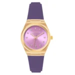 French Connection 3 Hands Purple Dial Round Sunray Analog Watch for Women – FCS07PR