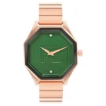 French Connection Ascend Green Rectangle Dial Womens Analogue Watch FCN090RGM