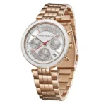 French Connection ChronaLuxe | Quartz Chronograph | Silver Dial | Stainless Steel Strap | Watch for Women – FCMX05SRGM
