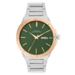 French Connection Uno Green Round Dial Mens Analogue Watch FCH04SM-G