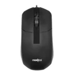 FRONTECH Power Wired USB Mouse, 3-Button, 1000 DPI Optical Sensor, Plug & Play, Ergonomic Design, Black (MS-0101)