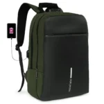 FUR JADEN Anti Theft Number Lock Backpack Bag with 15.6 Inch Laptop Compartment, USB Charging Port & Organizer Pocket for Men Women Boys Girls