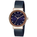 Giordano Analog Watch for Women with Rose Gold Case, Crystal Studded Dial and Classy Metal Mesh Band, Ladies Wrist Watch Gift for Women A2047