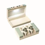 Gold Printed LED Floral Gift Box | Glossy Wedding Shagun | Fancy Cash, Jewellery & Gifting | Decorative Lighted Gaddi Box for Festivals & Occasions (Too Leaf, Pack of 1)