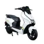 Green Polo Low Speed Electric Scooter Non RTO 80KM Range White with Portable Charger