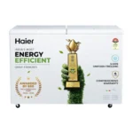 Haier HFC-500DPW5, 5 Star (2026 Star Rating) Double Door Convertible Deep Freezer, 5 Side Freezing, Dual Condenser, Inside Metal Liner with 70mm Puff Thickness (White 439L)