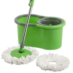 Heart Home Plastic Spin Mop Bucket | Extendable Handle Moppers for Cleaning Floor with 2 Refills | 360° Floor Cleaner Mopping Machine Set for Home & Office | Pocha Stick – (Green)
