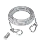 Heavy Duty Clothes Drying Rope 5 Meter with Hooks | Strong Steel Clothesline Wire | Rust Resistant & Durable | Ideal for Balcony, Bathroom, Travel, Camping & Home Use