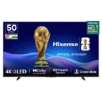 Hisense 126 cm (50 Inches) 4K Ultra HD Smart QLED TV | 48W Powerful Speakers | Dolby Atmos & HDR10+ | ALLM, VRR & Game Mode and Cricket | AI 4K Upscaler | VIDAA OS | 50E75Q (Black)
