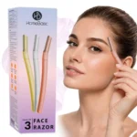 HomeBasic Face Razor for Women, Pack of 3 | Eyebrow Razor for Women | Stainless Steel Facial Hair Remover for Upper Lip, Chin, Forehead, Cheeks & Peach Fuzz