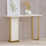 Home Centre | Senorita Console Table | for Living Room and Entryway | Engineered Wood | Cream | 1 Year Warranty